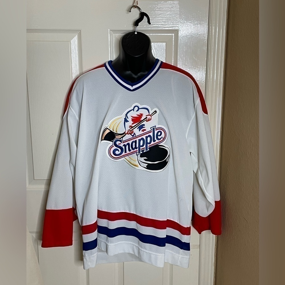 Vintage Air-Knit CCM Snapple Hockey Jersey Promo Mens XL Rare Pro Cut NHL